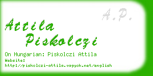 attila piskolczi business card